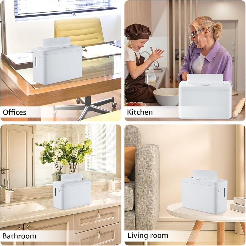 modunful Trifold Paper Towel Dispenser Countertop, 300-Sheet Large Capacity for Multifold Paper Towel, White Heavy Duty Wide-Design - Image 5
